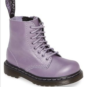Kids Dr Martins 1460 Pascal Lavender Metallic